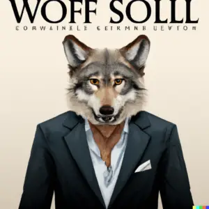 a wolf in a suit